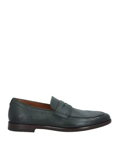 Doucal's Man Loafers Dark Green Size 10 Soft Leather In Green