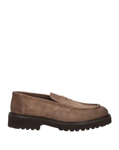 Doucal's Man Loafers Grey Size 9 Leather