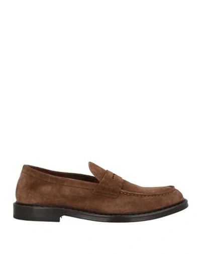 Doucal's Man Loafers Light Brown Size 7.5 Leather In Neutral