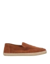 Doucal's Man Loafers Light Brown Size 9 Leather In Neutral