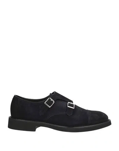 Doucal's Man Loafers Midnight Blue Size 7.5 Leather