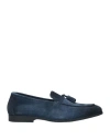 Doucal's Man Loafers Midnight Blue Size 8 Leather