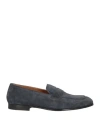 Doucal's Man Loafers Navy Size 7 Leather In Blue