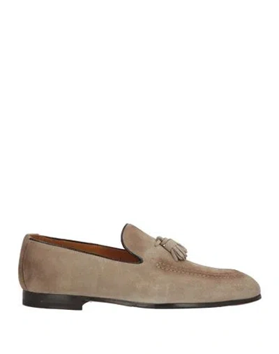 DOUCAL'S DOUCAL'S MAN LOAFERS TAUPE SIZE 7 LEATHER