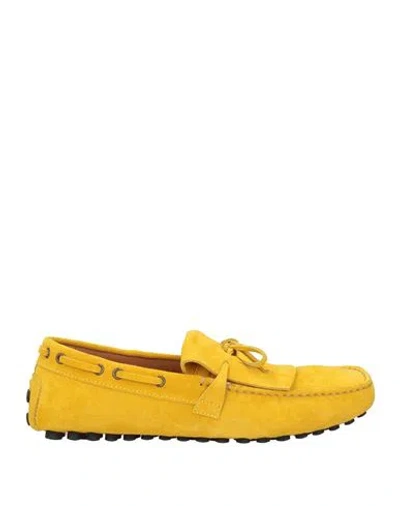 Doucal's Man Loafers Yellow Size 8.5 Leather
