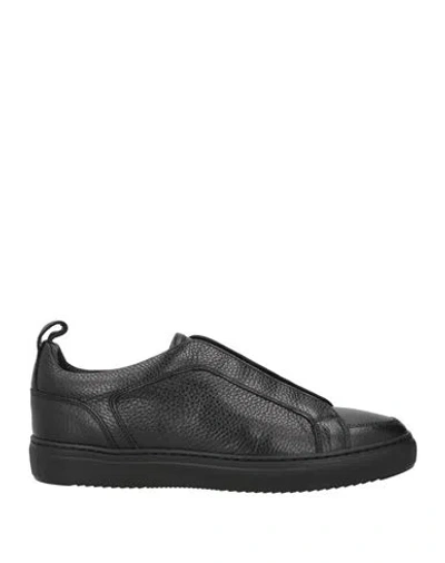 Doucal's Man Sneakers Black Size 8 Leather