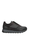 Doucal's Man Sneakers Lead Size 7 Leather, Textile Fibers In Gray