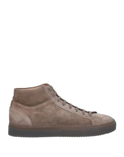Doucal's Man Sneakers Light Brown Size 7 Leather In Beige