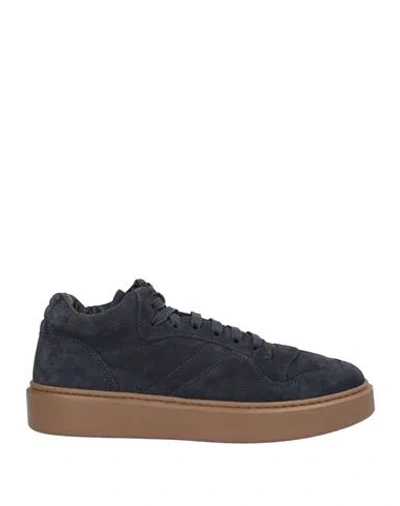Doucal's Man Sneakers Midnight Blue Size 9 Leather