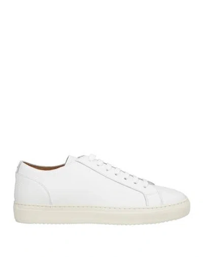 Doucal's Man Sneakers White Size 9 Leather In Multi