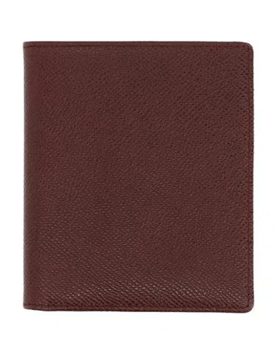 Doucal's Man Wallet Burgundy Size - Leather In Red