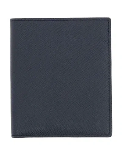 Doucal's Man Wallet Midnight Blue Size - Leather