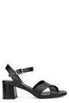 Doucal's Medium Heeled Sandals In Leather In Black