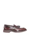 Doucal's Tassel-detailed Almond Toe Loafers In Brown