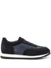 Doucal's Modern Blue Trainers With Breathable Mesh Panel In Multi
