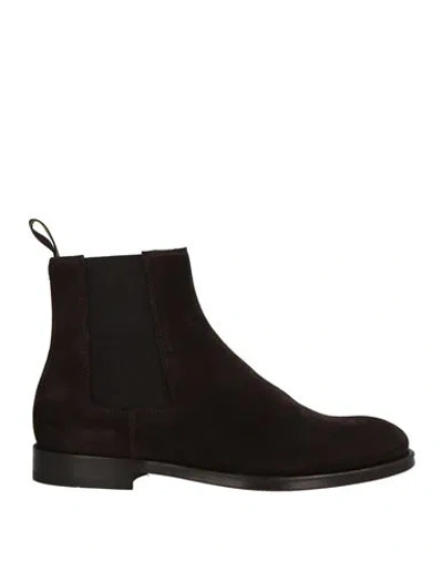 Doucal's Orvieto Man Ankle Boots Dark Brown Size 7.5 Leather