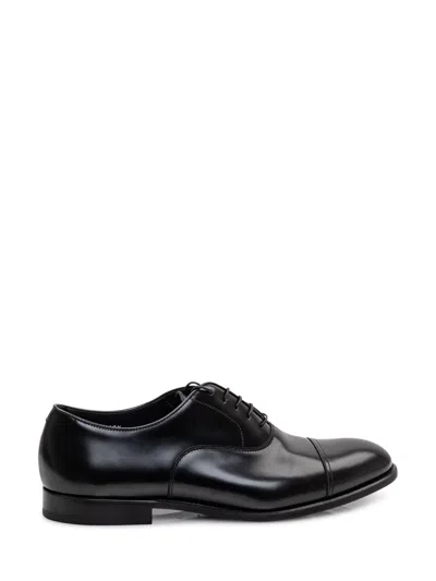 Doucal's Oxford Cap Toe Lace-up Shoes In Black