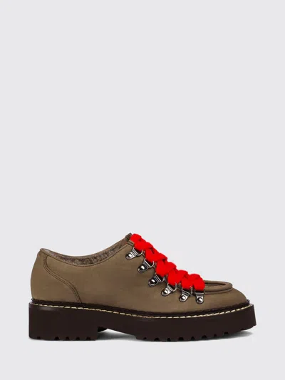 Doucal's Oxford Shoe Woman Color Beige In Animal Print