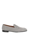 Doucal's Panarea Man Loafers Light Grey Size 10 Leather In Multi