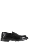 Doucal's Adler Black Slip-on Loafers In Smooth Leather Man In Black