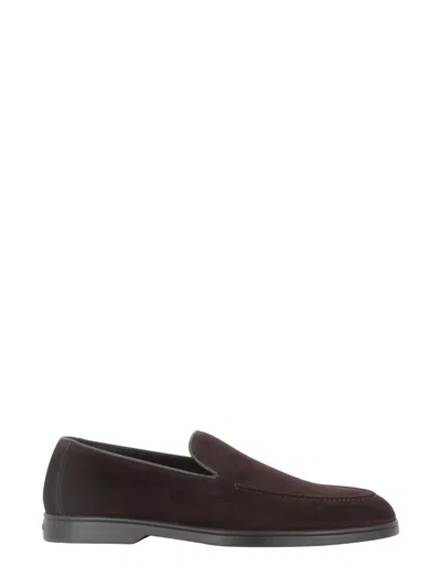Doucal's Premium Calf Leather Flat Shoes For Men In Multi