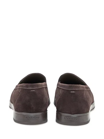 Doucal's Premium Leather Moccasin Loafers In Brown