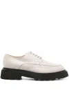 Doucal's Refined Grey Leather Loafers With Modern Sole In Gray