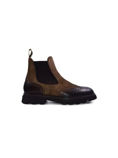 Doucal's Rich Brown Suede  Ankle Boots