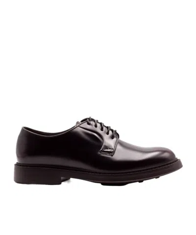 Doucal's Round-toe Derby Shoes In Burgundy