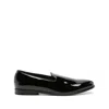 Doucal's Almond-toe Leather Loafers In Black