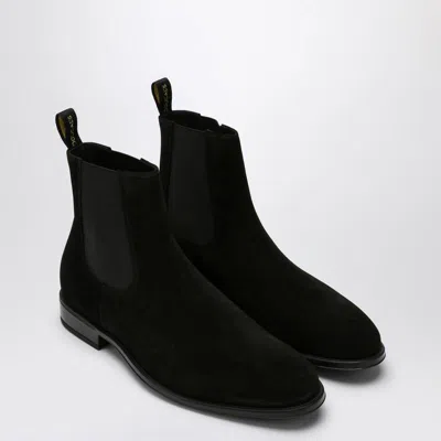 Doucal's Suede Ankle Boot In Black