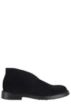 Doucal's Suede Chukka Boot With Round Toe In Blue