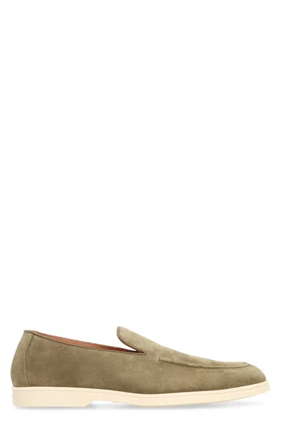 Doucal's Suede Loafers In Green