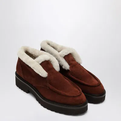 Doucal's Suede Moccasin With Fur