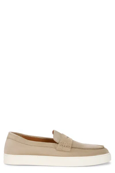 Doucal's Suede Slip-on Moccasins In Neutral