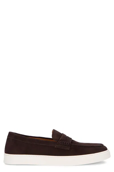 Doucal's Suede Sneakers Penny In Brown