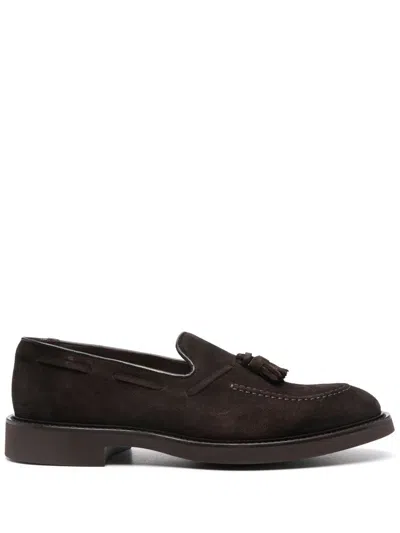 Doucal's Brown Tassel Loafers