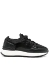 Doucal's Textured Black Trainers With Durable Rubber Sole In Black