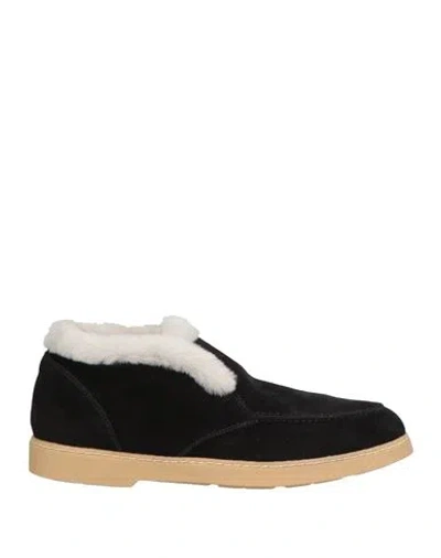 Doucal's Woman Ankle Boots Black Size 8 Leather, Shearling