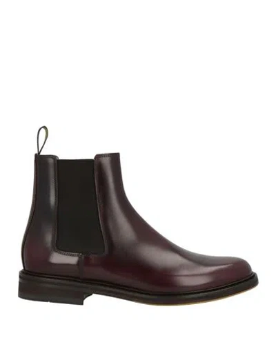 Doucal's Woman Ankle Boots Burgundy Size 8.5 Leather