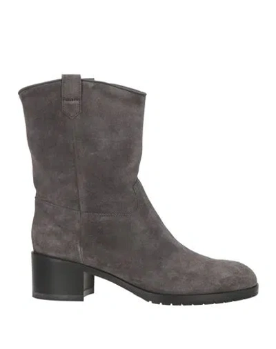 Doucal's Woman Ankle Boots Charcoal Size 8.5 Leather In Gray