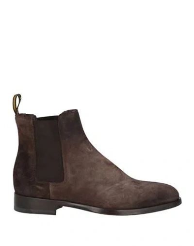 Doucal's Woman Ankle Boots Dark Brown Size 10.5 Leather