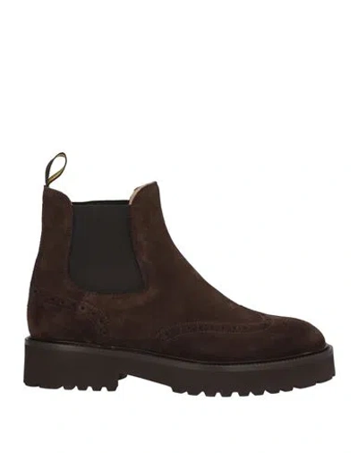 Doucal's Woman Ankle Boots Dark Brown Size 6 Leather