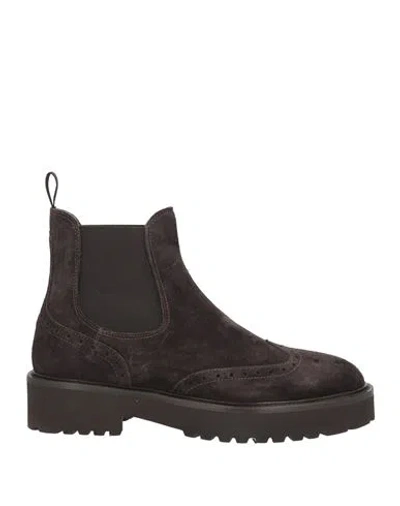 Doucal's Woman Ankle Boots Dark Brown Size 7.5 Leather