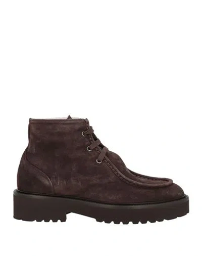 Doucal's Woman Ankle Boots Dark Brown Size 8 Calfskin In Multi