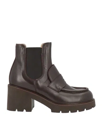 Doucal's Woman Ankle Boots Dark Brown Size 9 Leather