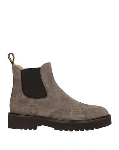 Doucal's Woman Ankle Boots Grey Size 10 Leather In Gray