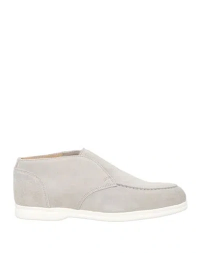 Doucal's Woman Ankle Boots Light Grey Size 7 Leather In Gray