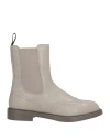 Doucal's Woman Ankle Boots Light Grey Size 8 Leather In Gray