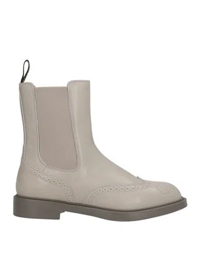 Doucal's Woman Ankle Boots Light Grey Size 8 Leather In Gray